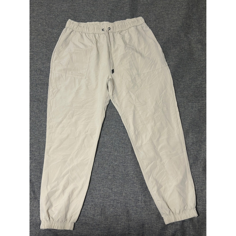 Jockey Mens XL Jogger Pants Tan Sport Athletic Drawstring Elastic Waistband